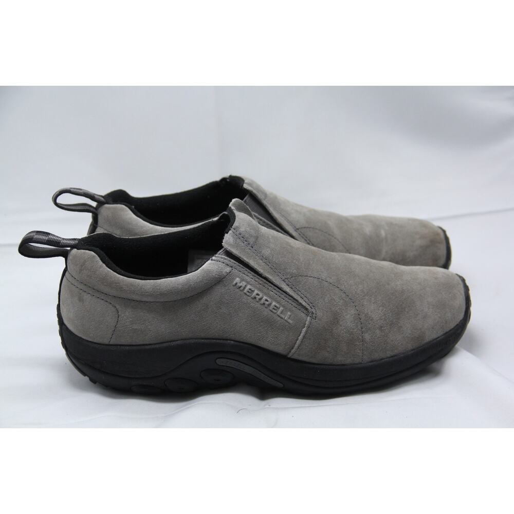 Merrell Jyngle Moc Shoes Mens Size 11.5 Gray Gray Granite SUEDE Slip on Hiking